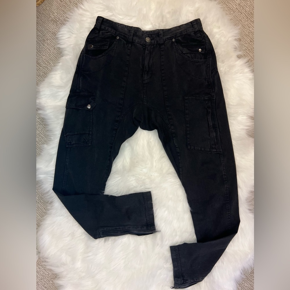 Free People Rule Breaker Slim Pants Utility Low Rise Cargo Harem
